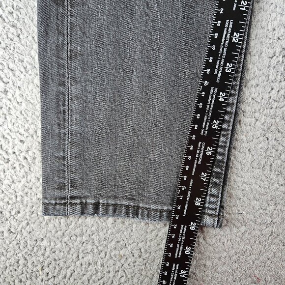 Levis Jeans Mens 29x30 Black 505 Straight Leg Distressed Denim Classic - Picture 13 of 16